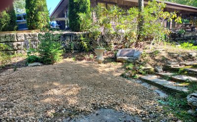 gravel in memorial garden